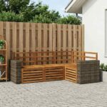 vidaXL Súpravy pohoviek 4 pcs Pevné akáciové drevo
