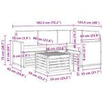vidaXL Záhradná súprava gaučov 5 pcs Prírodná a béžová 59 x 59 x 37 cm – Obrázok 6