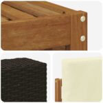 vidaXL Záhradná súprava gaučov 5 pcs Prírodná a krémová – Obrázok 6