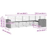 vidaXL Sada rohových gaučov 5 pcs Prírodná Pevné akáciové drevo – Obrázok 7