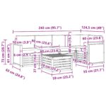 vidaXL Sada rohových gaučov s vankúšom 5 pcs Prírodná a krémová – Obrázok 7