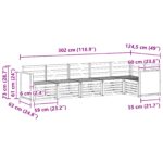 vidaXL Sada rohových gaučov 5 pcs Prírodná Pevné akáciové drevo – Obrázok 6