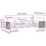 vidaXL Sada rohových gaučov s vankúšom 6 pcs Prírodná a antracitová – Obrázok 7