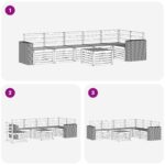 vidaXL Sada rohových gaučov 7 pcs Prírodná Pevné akáciové drevo – Obrázok 8