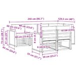 vidaXL Sada rohových gaučov s vankúšom 6 pcs Prírodná a krémová – Obrázok 7