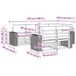 vidaXL Sada rohových gaučov s vankúšom 7 pcs Prírodná a antracitová – Obrázok 7