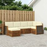vidaXL Sada rohových gaučov s vankúšom 5 pcs