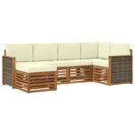 vidaXL Sada rohových gaučov s vankúšom 5 pcs – Obrázok 2