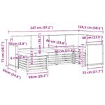 vidaXL Sada rohových gaučov s vankúšom 5 pcs Prírodná a krémová – Obrázok 7