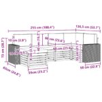 vidaXL Sada rohových gaučov s vankúšom 6 pcs Prírodná a béžová – Obrázok 7