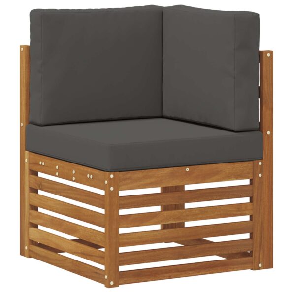 vidaXL Sada rohových gaučov s vankúšom 6 pcs Prírodná a antracitová – Obrázok 6