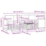 vidaXL Sada rohových gaučov s vankúšom 6 pcs Prírodná a antracitová – Obrázok 8