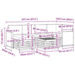 vidaXL Sada rohových gaučov s vankúšom 6 pcs Prírodná a krémová – Obrázok 8