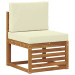 vidaXL Sada rohových gaučov s vankúšom 6 pcs Prírodná a krémová – Obrázok 4