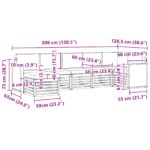 vidaXL Sada rohových gaučov s vankúšom 6 pcs Prírodná a krémová – Obrázok 8