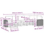 vidaXL Sada rohových gaučov s vankúšom 7 pcs Prírodná a krémová – Obrázok 8