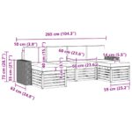 vidaXL Súpravy pohoviek 6 pcs Prírodná a krémová Pevné akáciové drevo – Obrázok 6