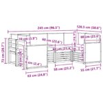 vidaXL Sada rohových gaučov s vankúšom 5 pcs Prírodná a krémová – Obrázok 6