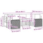 vidaXL Sada rohových gaučov 6 pcs Prírodná a krémová Polyester – Obrázok 6