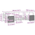 vidaXL Sada rohových gaučov 7 pcs Prírodná a antracitová Polyester – Obrázok 7