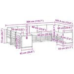 vidaXL Sada rohových gaučov s vankúšom 7 pcs Prírodná a antracitová – Obrázok 8