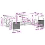 vidaXL Sada rohových gaučov 9 pcs Prírodná a antracitová Polyester – Obrázok 8