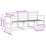 vidaXL Záhradná súprava gaučov 3 pcs Prírodná Pevné akáciové drevo – Obrázok 5