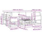 vidaXL Záhradná súprava gaučov s vankúšom 5 pcs Prírodná – Obrázok 7