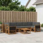 vidaXL Záhradná súprava gaučov s vankúšom 6 pcs – Obrázok 3