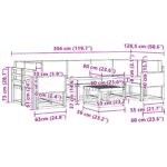 vidaXL Záhradná súprava gaučov s vankúšom 6 pcs Prírodná a antracitová – Obrázok 7