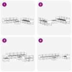 vidaXL Záhradná súprava gaučov 7 pcs Prírodná Pevné akáciové drevo – Obrázok 7