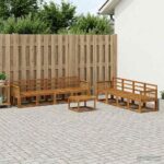 vidaXL Záhradná súprava gaučov 9 pcs Prírodná Pevné akáciové drevo