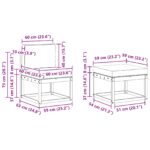 vidaXL Záhradná súprava gaučov s vankúšom 4 pcs Prírodná – Obrázok 7