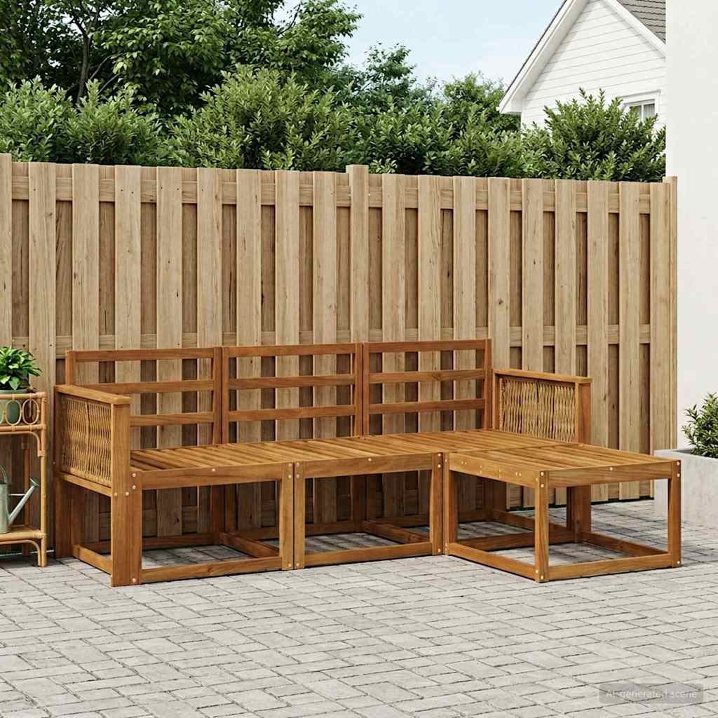 3385115_1.jpg vidaXL Záhradná súprava gaučov 4 pcs Prírodná Pevné akáciové drevo – Obrázok 1