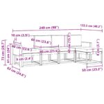 vidaXL Záhradná súprava gaučov 5 pcs Prírodná a krémová Polyester – Obrázok 6