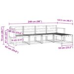 vidaXL Záhradná súprava gaučov 5 pcs Prírodná Pevné akáciové drevo – Obrázok 7