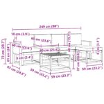 vidaXL Záhradná súprava gaučov 6 pcs Prírodná a krémová Polyester – Obrázok 6