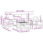 vidaXL Záhradná súprava gaučov 6 pcs Prírodná a béžová Polyester – Obrázok 6