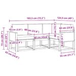 vidaXL Záhradná súprava gaučov 4 pcs Prírodná a antracitová Polyester – Obrázok 7