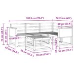 vidaXL Záhradná súprava gaučov 5 pcs Prírodná Pevné akáciové drevo – Obrázok 8