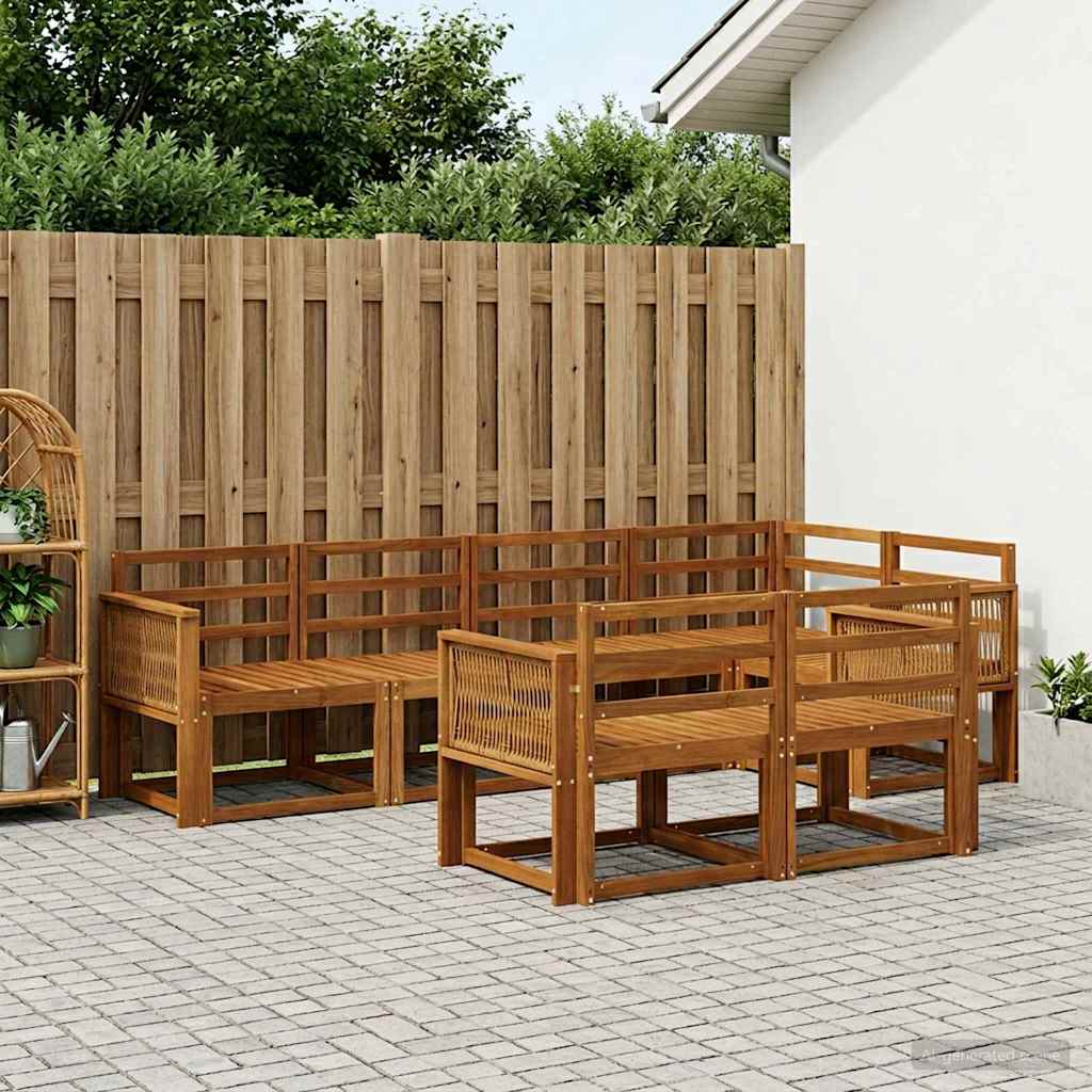 3385295_1.jpg vidaXL Záhradná súprava gaučov 7 pcs Prírodná Pevné akáciové drevo – Obrázok 1