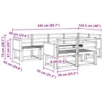 vidaXL Záhradná súprava gaučov 7 pcs Prírodná Pevné akáciové drevo – Obrázok 6