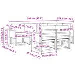 vidaXL Záhradná súprava gaučov 7 pcs Prírodná a béžová Polyester – Obrázok 7
