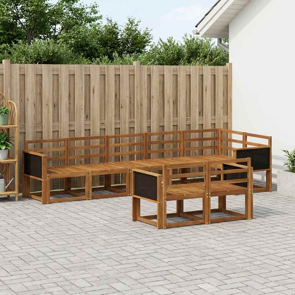 3385300_1.jpg vidaXL Záhradná súprava gaučov 8 pcs Prírodná Pevné akáciové drevo – Obrázok 1