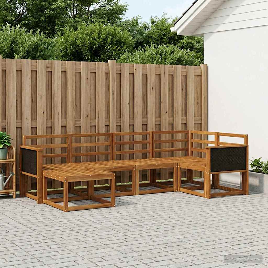 3385340_1.jpg vidaXL Záhradná súprava gaučov 6 pcs Prírodná Pevné akáciové drevo – Obrázok 1