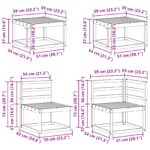vidaXL Záhradná súprava gaučov 7 pcs Prírodná Pevné akáciové drevo – Obrázok 10