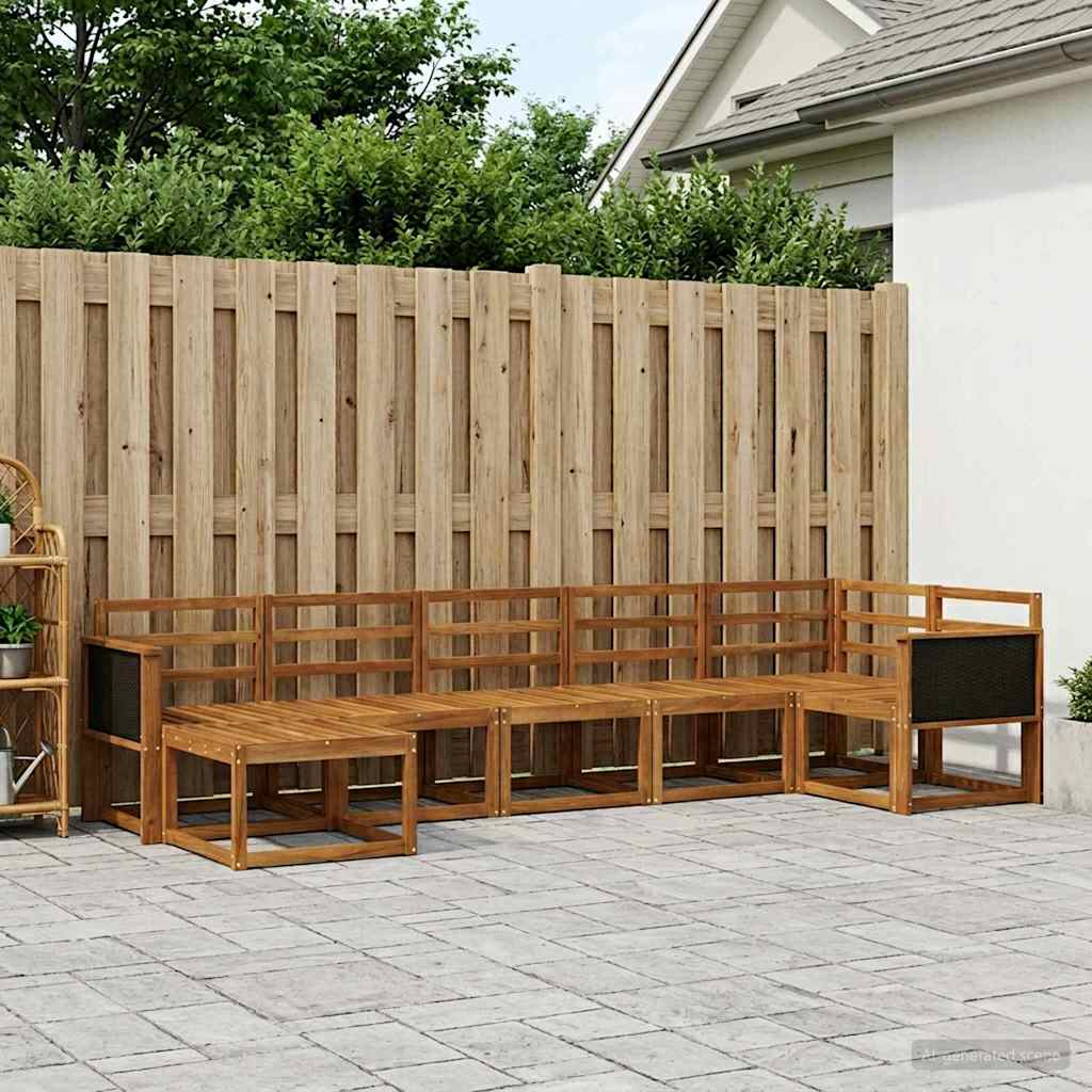 3385380_1.jpg vidaXL Záhradná súprava gaučov 7 pcs Prírodná Pevné akáciové drevo – Obrázok 1