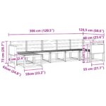 vidaXL Záhradná súprava gaučov 7 pcs Prírodná Pevné akáciové drevo – Obrázok 8