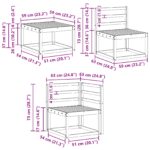 vidaXL Záhradná súprava gaučov 7 pcs Prírodná Pevné akáciové drevo – Obrázok 9
