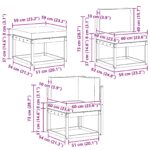 vidaXL Záhradná súprava gaučov 7 pcs Prírodná a krémová Polyester – Obrázok 8